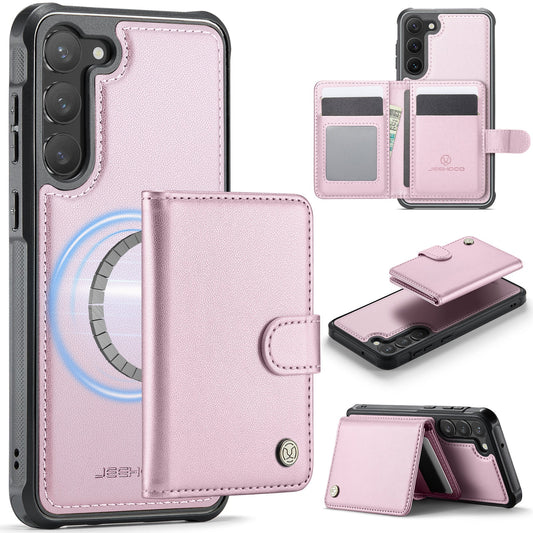 New 2-in-1 RFID Blocking Card Holder Leather Phone Case for Samsung Galaxy S23+