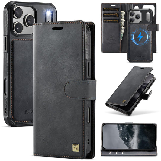 New 2-IN-1 RFID Blocking Wallet Card Holder Leather Phone Case for iPhone Air/17/17 Pro/17 Pro Max